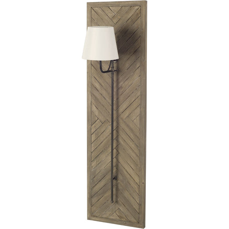 Vector 12.5x53 Brown Wooden Body Copper Metal Rectangular Wall Sconce from Mercana - Luna Furniture