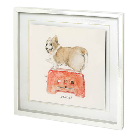 Corgi's Backery II by Mercana Studio a Hand Embellished Textured Framed Art Print Matted under Glass from Mercana - Luna Furniture