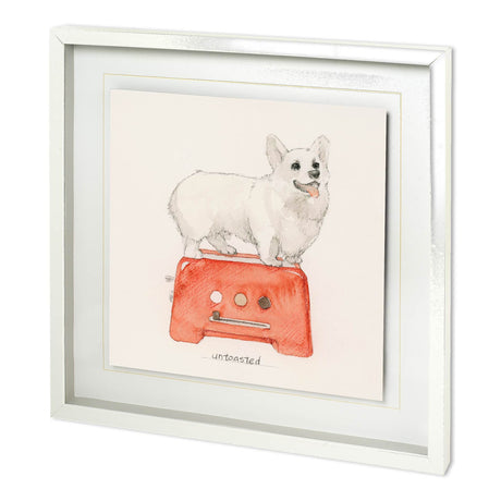 Corgi's Backery I by Mercana Studio a Hand Embellished Textured Framed Art Print Matted under Glass from Mercana - Luna Furniture