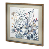 Custom Indigo & Ochre I by Victoria Borges Hand Embellished Framed Art Print Matted under Glass from Mercana - Luna Furniture