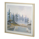 Misty Moraine by Julie Devine a Hand Embellished Textured Framed Art Print Matted under Glass from Mercana - Luna Furniture