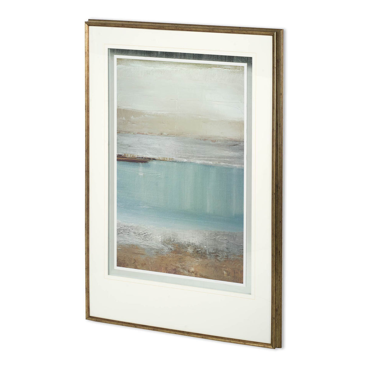 Echo Beach by Caroline Gold a Hand Embellished Textured Framed Art Print Matted under Glass from Mercana - Luna Furniture