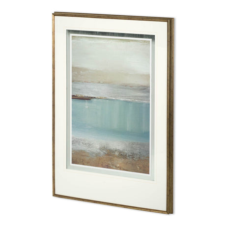 Echo Beach by Caroline Gold a Hand Embellished Textured Framed Art Print Matted under Glass from Mercana - Luna Furniture