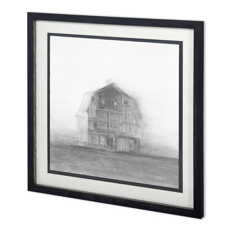 Barn House in Wind II by Mercana Studio Hand Embellished Textured Framed Art Print Matted under Glas from Mercana - Luna Furniture