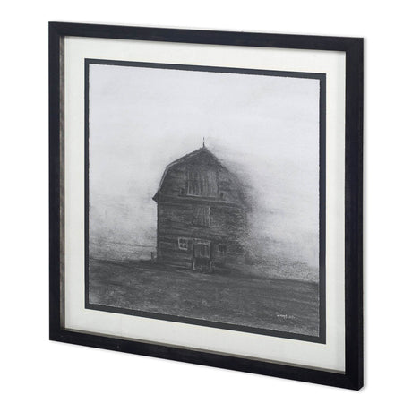 Barn House in Wind I by Mercana Studio Hand Embellished Textured Framed Art Print Matted under Glass from Mercana - Luna Furniture