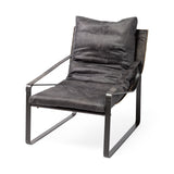 Hornet II Black Leather Body Metal Frame Accent Chair from Mercana - Luna Furniture