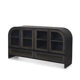 Gehry I 62.3x16.5 Black Metal Frame w/Wood Accent 4 Cabinet Door Two Drawer Sideboard from Mercana - Luna Furniture
