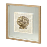 Scallop Shell Pages by Christopher James Hand Embellished Framed Art Print Matted under Glass from Mercana - Luna Furniture