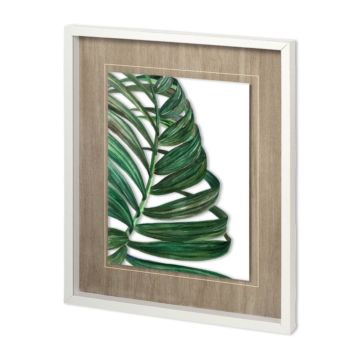 Tropical Breeze Palm 2 by Jin Jing a Framed Art Print Matted under Glass from Mercana - Luna Furniture