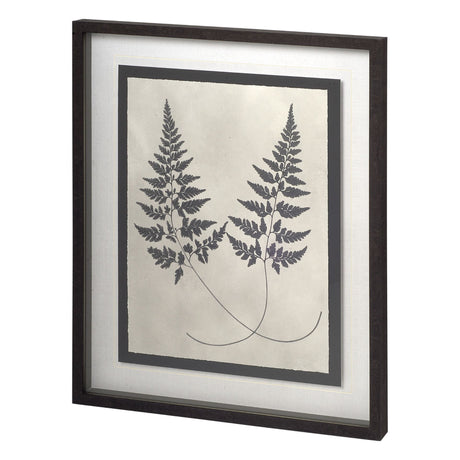 Vintage Fern Study by Mercana Studio a Hand Embellished Textured Framed Art Print Matted under Glass from Mercana - Luna Furniture
