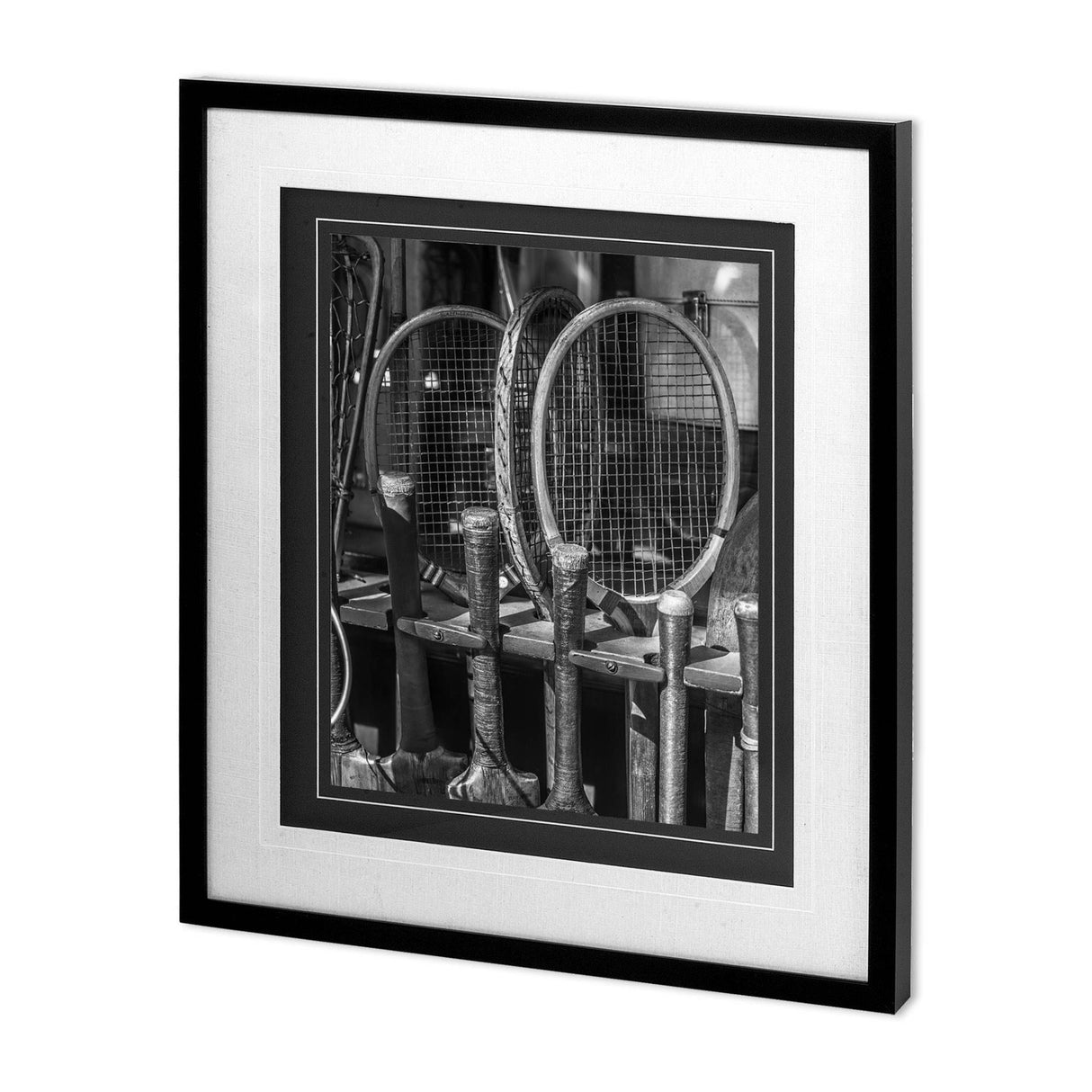 Vintage Sport - Tennis by Frank Assaf Hand Embellished Textured Framed Art Photo Matted under Glass from Mercana - Luna Furniture
