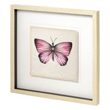 Butterfly Study IV by Melissa Wang a Hand Embellished Textured Framed Art Print Matted under Glass from Mercana - Luna Furniture
