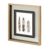 Watercolor Plumes I by Grace Popp a Hand Embellished Textured Framed Art Print Matted under Glass from Mercana - Luna Furniture