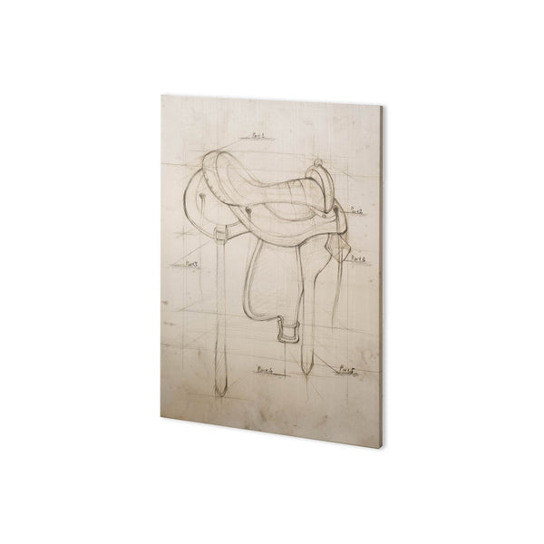 Horse Seat II by Mercana Studio a Hand Embellished Textured Canvas