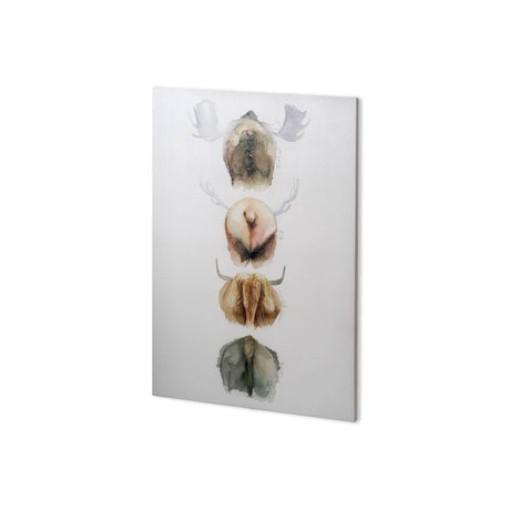 Horn & Tail Study I by Mercana Studio a Hand Embellished Textured Canvas from Mercana - Luna Furniture