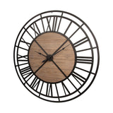 Lewiston 59" Round Oversized+ Industrial Wall Clock from Mercana - Luna Furniture