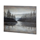 Sunset Narrows 48x36 Original Hand Painted on Wood Oil Painting from Mercana - Luna Furniture
