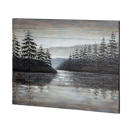 Sunset Narrows 48x36 Original Hand Painted on Wood Oil Painting from Mercana - Luna Furniture