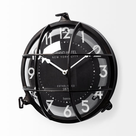Bellmond 15L x 15H Large Industrial Wall Clock from Mercana - Luna Furniture