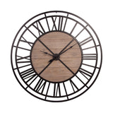 Lewiston 59" Round Oversized+ Industrial Wall Clock from Mercana - Luna Furniture