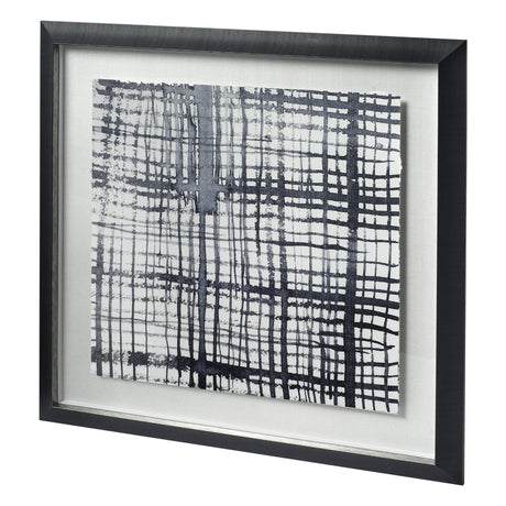 Custom Stylus I by Chariklia Zarris a Hand Embellished Textured Framed Art Print Matted under Glass from Mercana - Luna Furniture