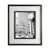 B&W City Scene VII by Melissa Wang a Hand Embellished Textured Framed Art Print Matted under Glass from Mercana - Luna Furniture