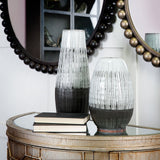 Tanami I Tall Dark Brown/White Ceramic Vase from Mercana - Luna Furniture