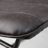 Thornton I Dark Brown Faux-Leather Seat Black Iron Frame Dining Chair, Set of 2 from Mercana - Luna Furniture