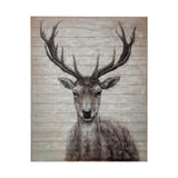 White Tail II 48x60 Deer Original Hand Painted on Wood Oil Painting from Mercana - Luna Furniture