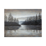 Sunset Narrows 48x36 Original Hand Painted on Wood Oil Painting from Mercana - Luna Furniture