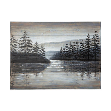 Sunset Narrows 48x36 Original Hand Painted on Wood Oil Painting from Mercana - Luna Furniture