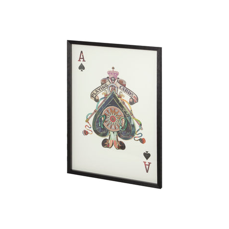 Ace of Spades II Playing Card a Paper Mosaik Collage Framed Art Under Glass from Mercana - Luna Furniture