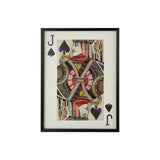 Jack of Spades II Playing Card a Paper Mosaik Collage Framed Art under Glass from Mercana - Luna Furniture