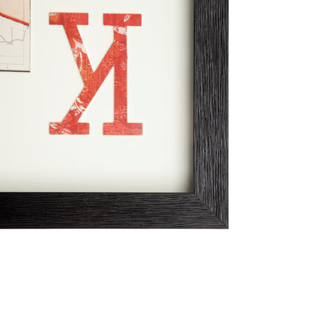 King of Diamonds II Playing Card a Paper Mosaik Collage Framed Art under Glass from Mercana - Luna Furniture