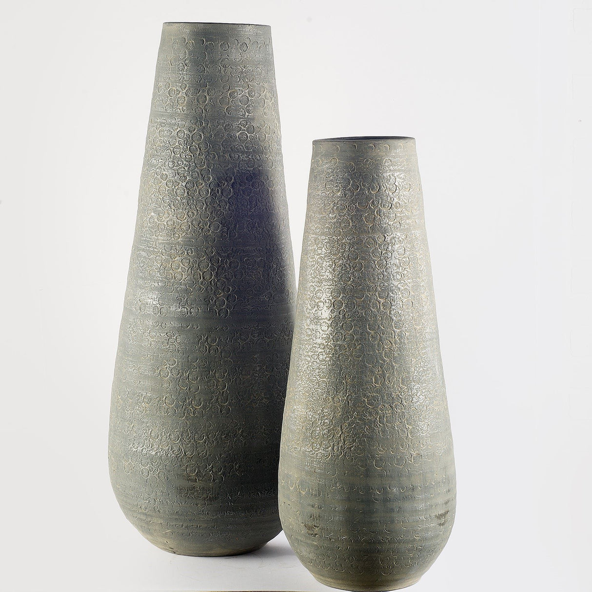Kalahari II Large 39" Gray Ceramic Floor Vase from Mercana - Luna Furniture
