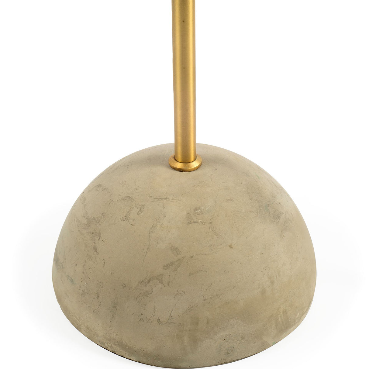 Denmark (55.1"H) Black/Gold Concrete Base Metal Shade Floor Lamp from Mercana - Luna Furniture