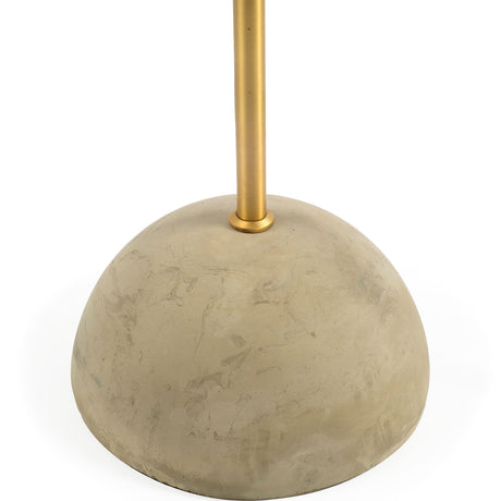 Denmark (55.1"H) Black/Gold Concrete Base Metal Shade Floor Lamp from Mercana - Luna Furniture