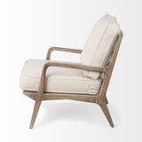 Harman II Off-White Fabric Seat w/ Wood Frame Accent Chair from Mercana - Luna Furniture