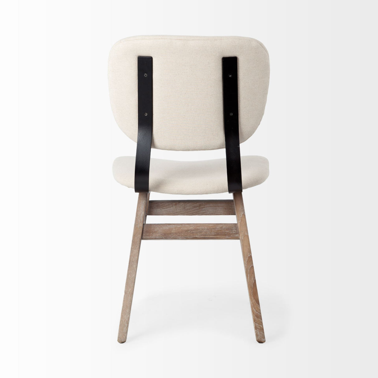 Haden I Cream Fabric Wrap Brown Solid Wood Base Dining Chair, Set of 2 from Mercana - Luna Furniture