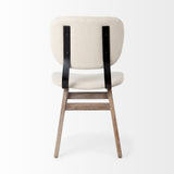 Haden I Cream Fabric Wrap Brown Solid Wood Base Dining Chair, Set of 2 from Mercana - Luna Furniture