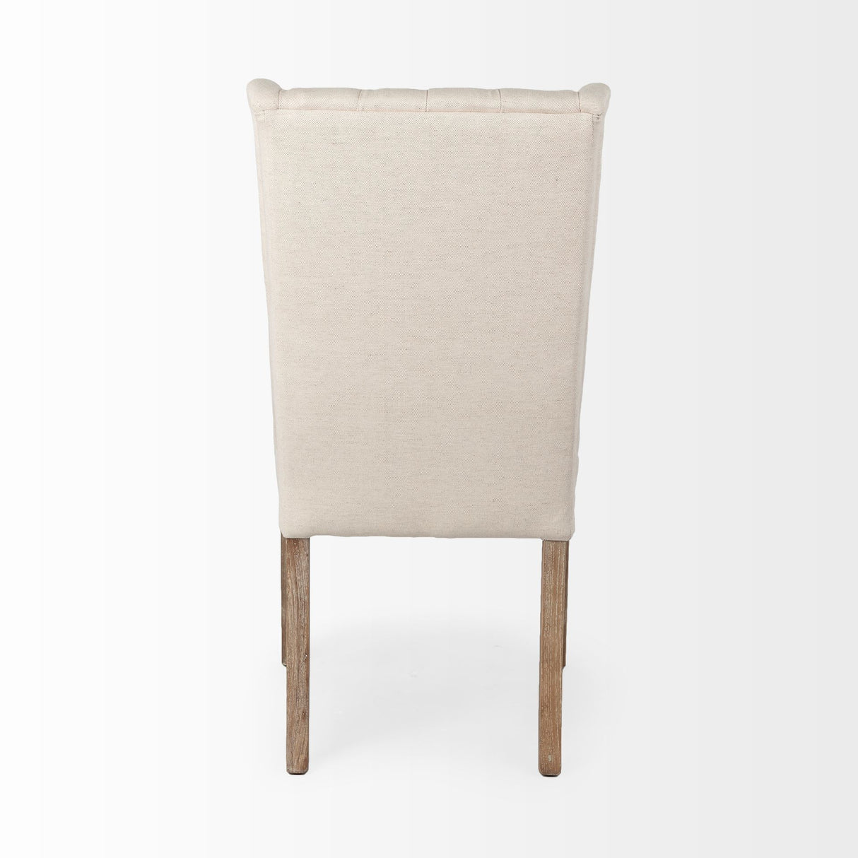 Mackenzie I Cream Plush Linen Covering Ash Solid Wood Base Dining Chair from Mercana - Luna Furniture