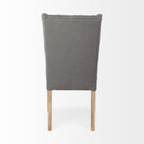 Mackenzie II Gray Plush Linen Covering Ash Solid Wood Base Dining Chair from Mercana - Luna Furniture