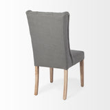 Mackenzie II Gray Plush Linen Covering Ash Solid Wood Base Dining Chair from Mercana - Luna Furniture