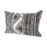 Beveridge II 14 x 26 Black And White Embroidered Pattern Decorative Pillow Cover from Mercana - Luna Furniture