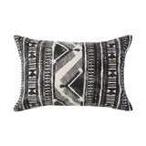 Beveridge II 14 x 26 Black And White Embroidered Pattern Decorative Pillow Cover from Mercana - Luna Furniture