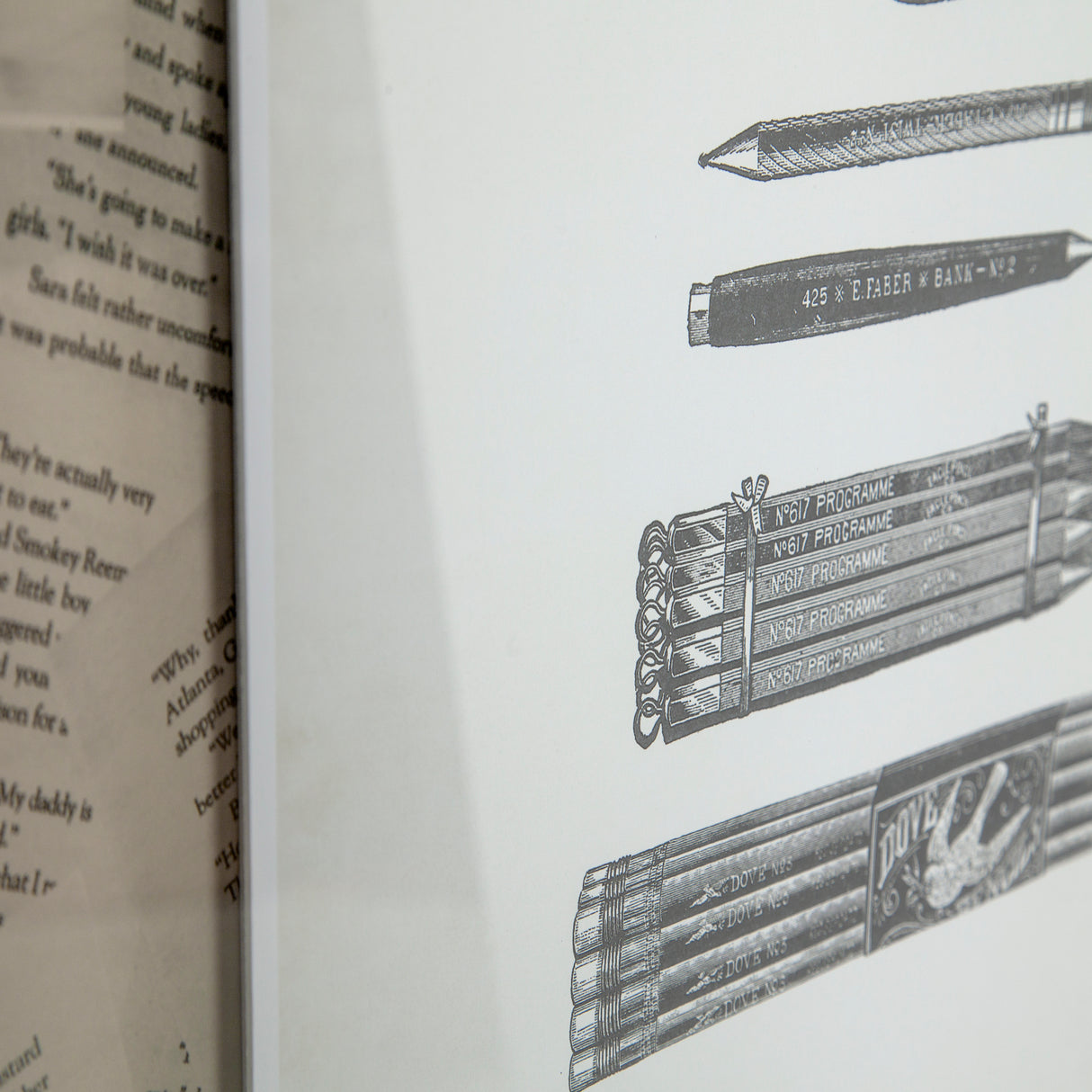 Pencils & Pen by Sam Appleman a Framed Art Print Matted under Glass from Mercana - Luna Furniture