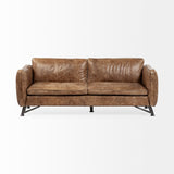 Cobain I 84" Brown Leather Two Seater Sofa from Mercana - Luna Furniture