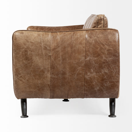Cobain I 84" Brown Leather Two Seater Sofa from Mercana - Luna Furniture