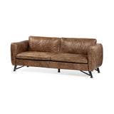 Cobain I 84" Brown Leather Two Seater Sofa from Mercana - Luna Furniture