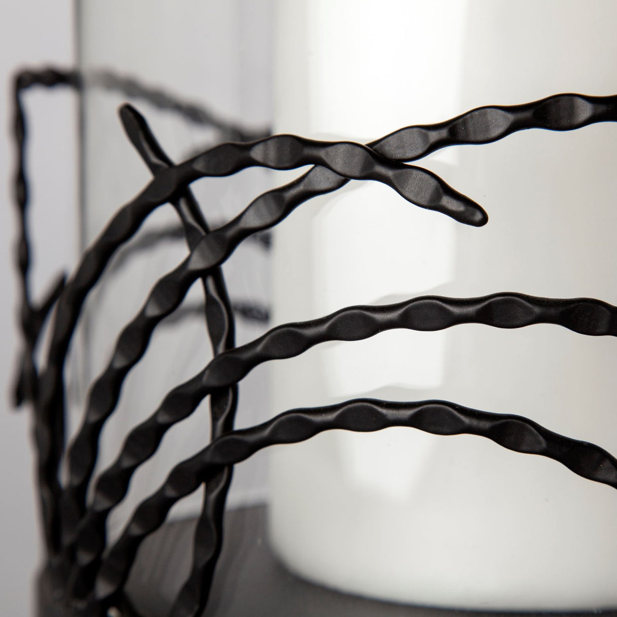 Cutlass I Set of Two Black Metal Base Table Candle Holders from Mercana - Luna Furniture